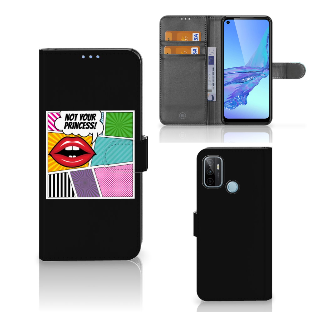 OPPO A53 | OPPO A53s Wallet Case met Pasjes Popart Princess