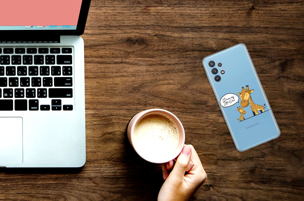 Samsung Galaxy A32 5G Telefoonhoesje met Naam Giraffe B2C Telecom
