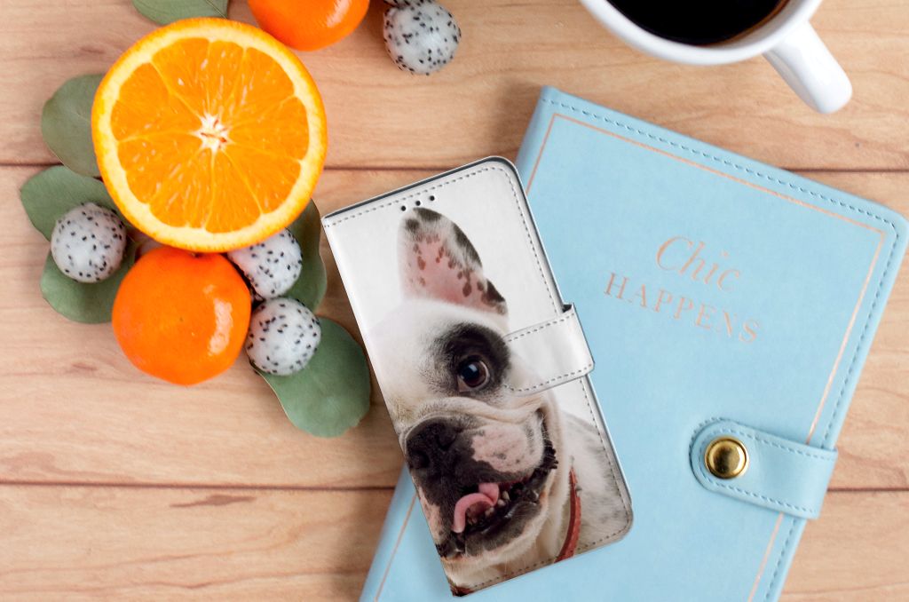 OPPO A91 | Reno3 Telefoonhoesje met Pasjes Franse Bulldog
