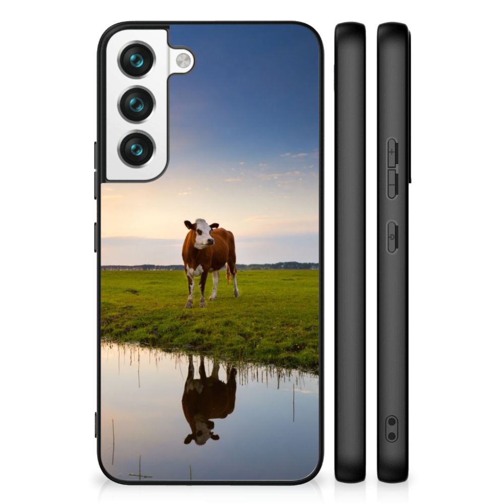 Samsung Galaxy S22 Dierenprint Telefoonhoesje Koe B2C Telecom