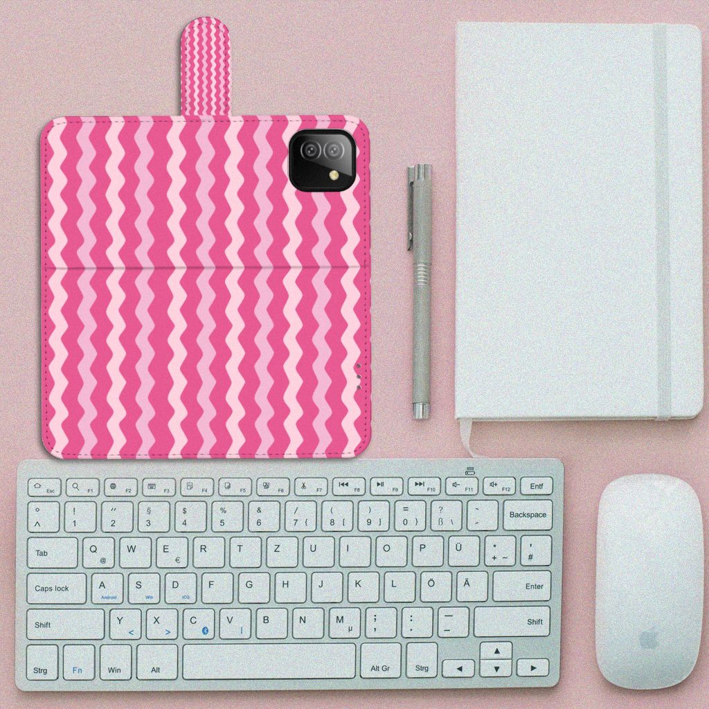 Samsung Galaxy A03 Telefoon Hoesje Waves Pink