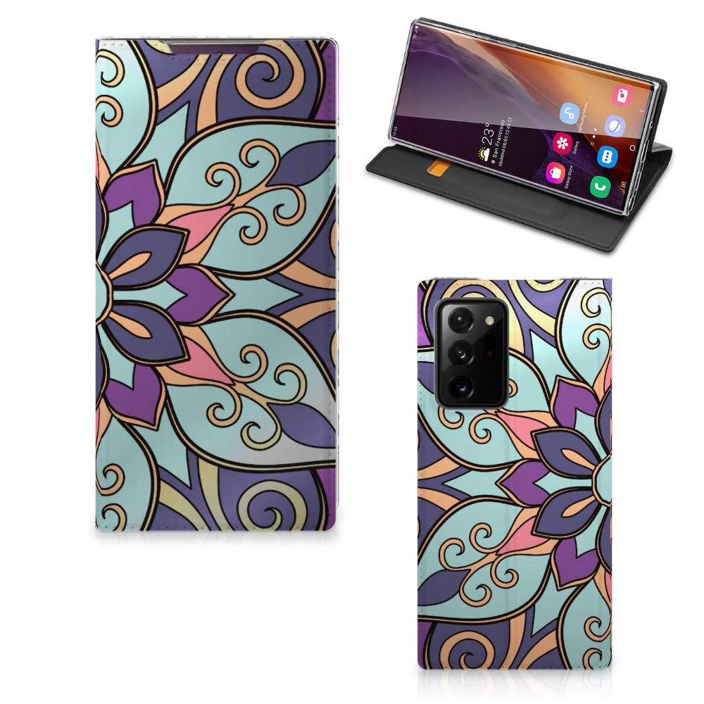Samsung Galaxy Note 20 Ultra Smart Cover Purple Flower
