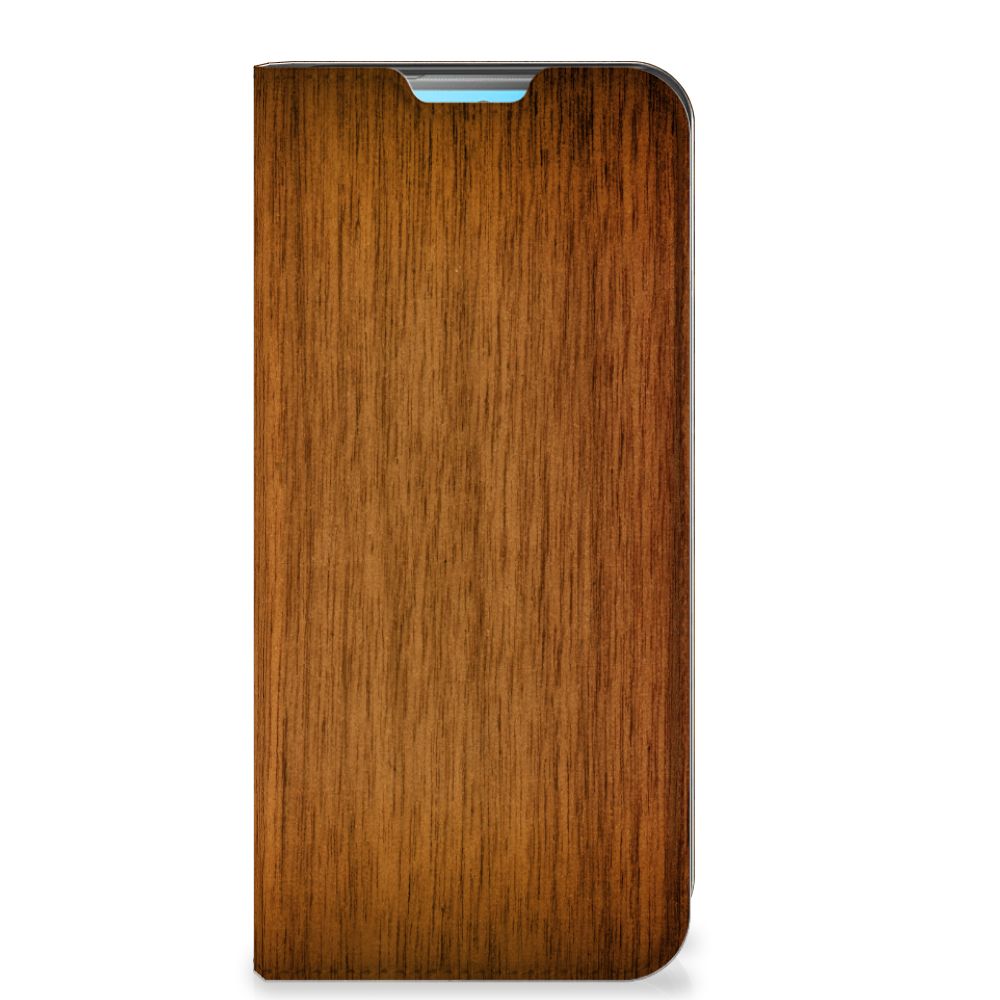 Xiaomi Redmi 10 Book Wallet Case Donker Hout - B2C Telecom