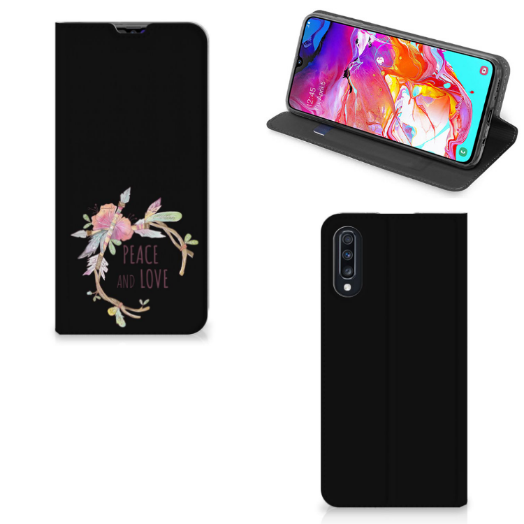 Samsung Galaxy A70 Magnet Case Boho Text