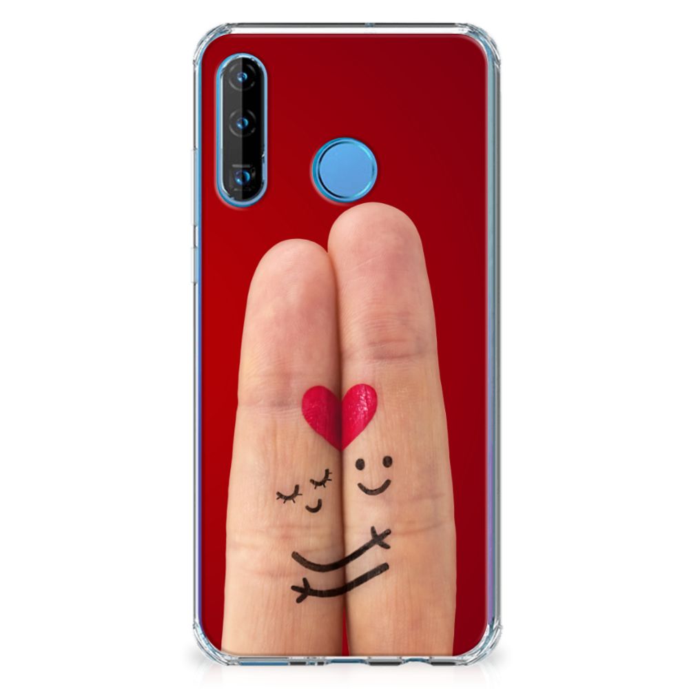 Huawei P30 Lite Anti Shock Bumper Case Liefde - Origineel Romantisch Cadeau
