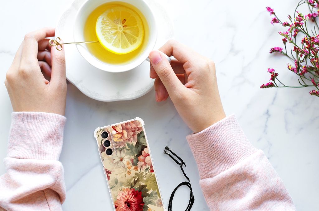 Case voor Samsung Galaxy S21 FE Bloemen B2C Telecom