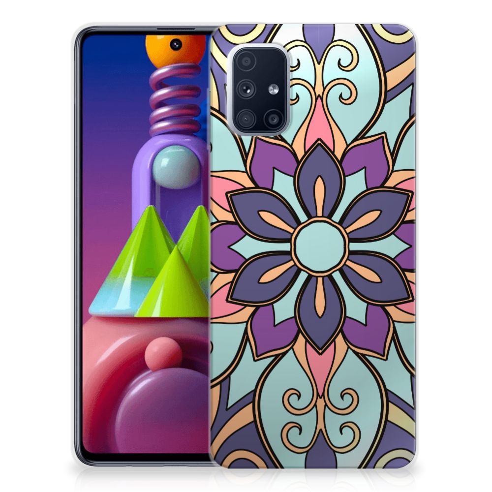 Samsung Galaxy M51 TPU Case Purple Flower B2C Telecom