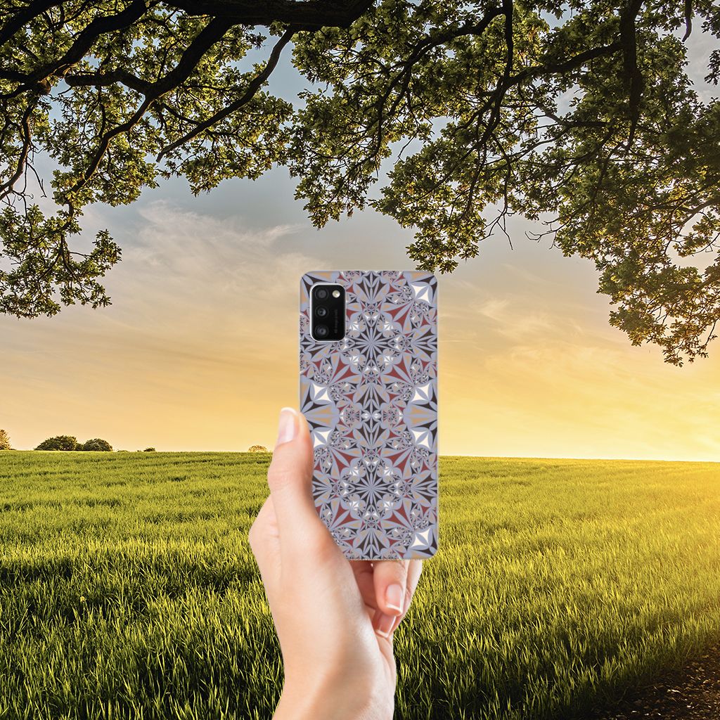 Samsung Galaxy A41 TPU Siliconen Hoesje Flower Tiles B2C Telecom