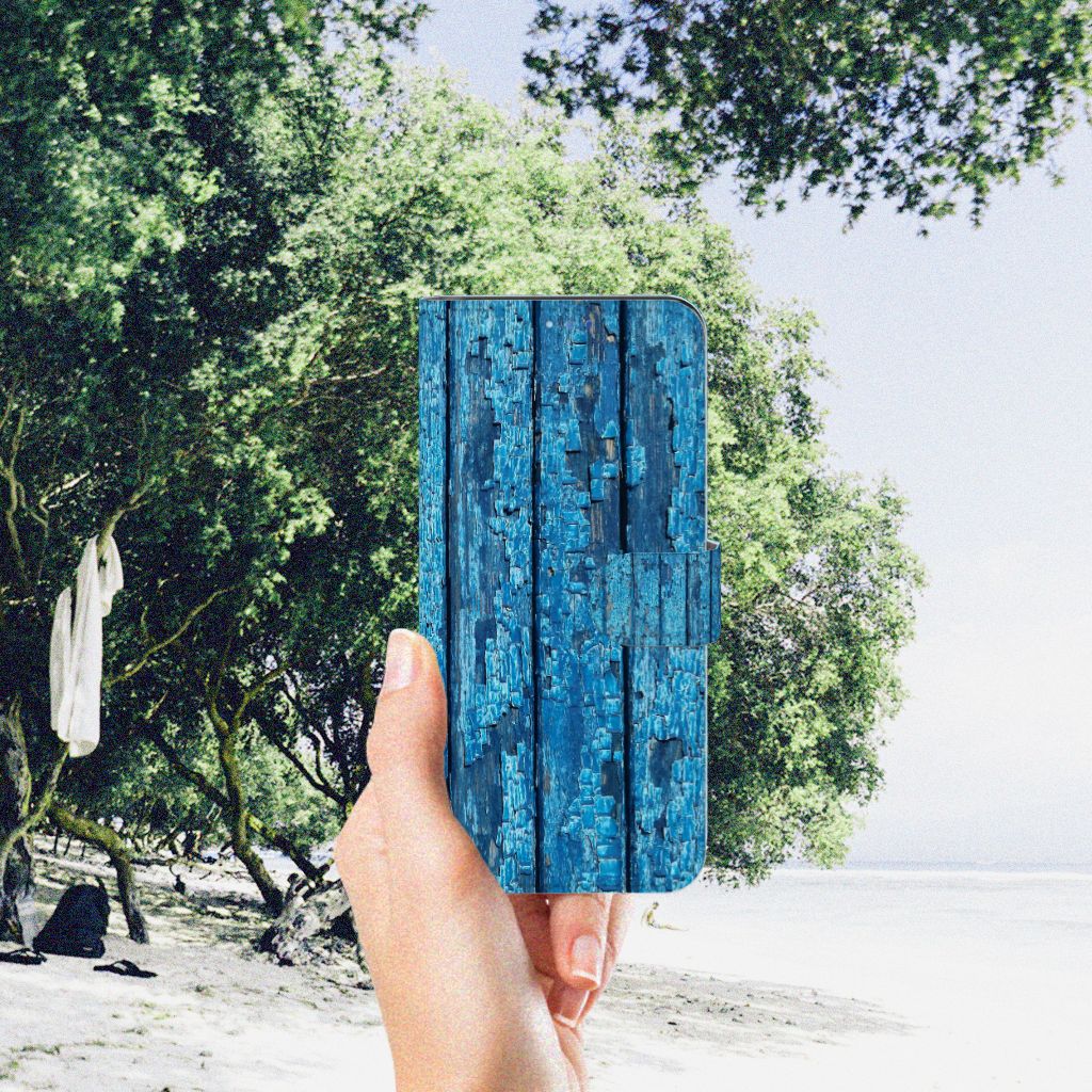 OPPO Find X3 Neo 5G Book Style Case Wood Blue