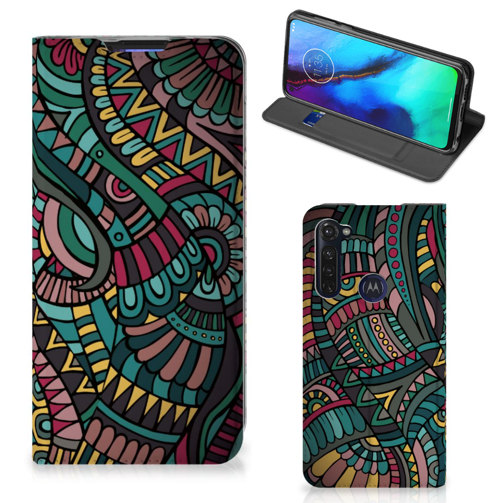 Motorola Moto G Pro Hoesje met Magneet Aztec - B2C Telecom