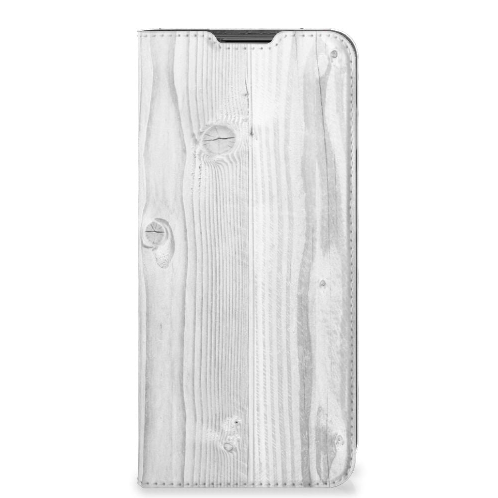 Motorola Moto G22 Book Wallet Case White Wood - B2C Telecom