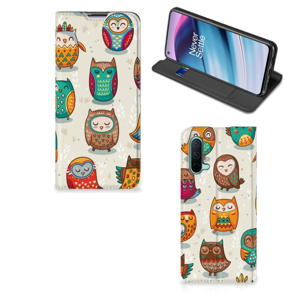 OnePlus Nord CE 5G Hoesje maken Vrolijke Uilen