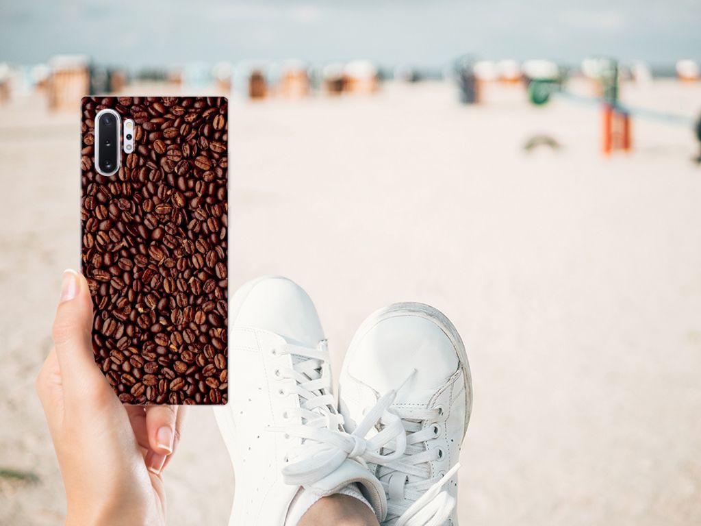 Samsung Galaxy Note 10 Plus Siliconen Case Koffiebonen