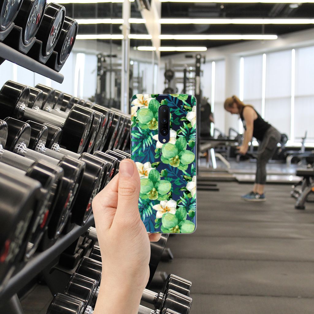 OnePlus 7 Pro TPU Case Orchidee Groen