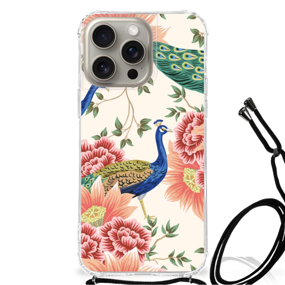 Case Anti-shock voor iPhone 15 Pro Max Pink Peacock B2C Telecom