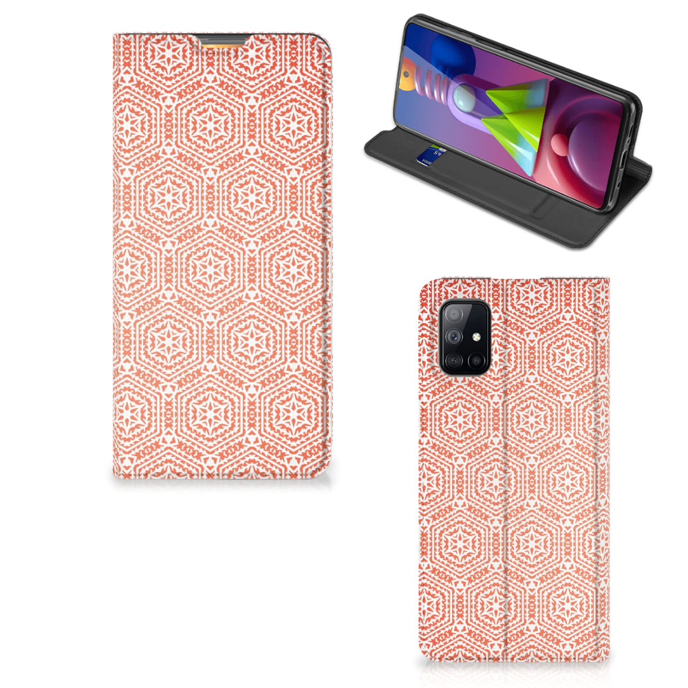 Samsung Galaxy M51 Hoesje met Magneet Pattern Orange - B2C Telecom