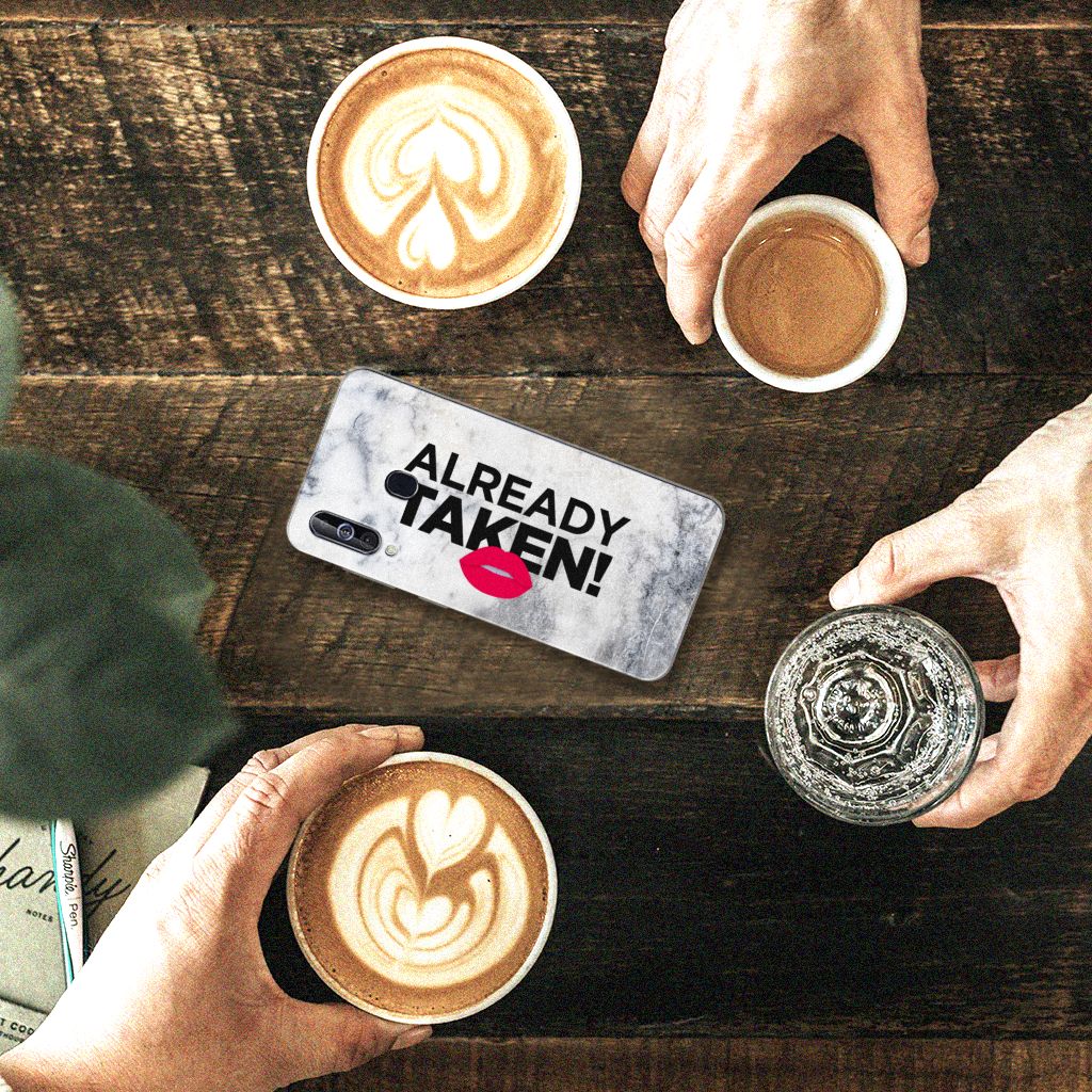 Samsung Galaxy A60 Siliconen hoesje met naam Already Taken White