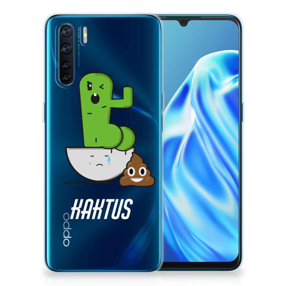 OPPO A91 Telefoonhoesje met Naam Cactus Poo B2C Telecom