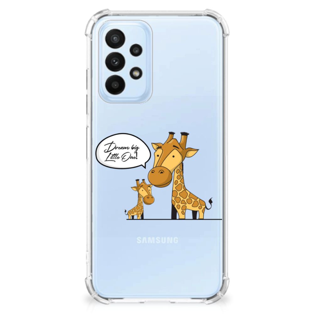 Samsung Galaxy A23 Stevig Bumper Hoesje Giraffe - B2C Telecom