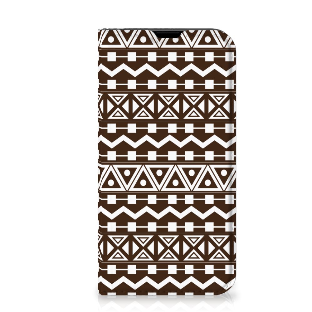 iPhone 13 Mini Hoesje met Magneet Aztec Brown - B2C Telecom