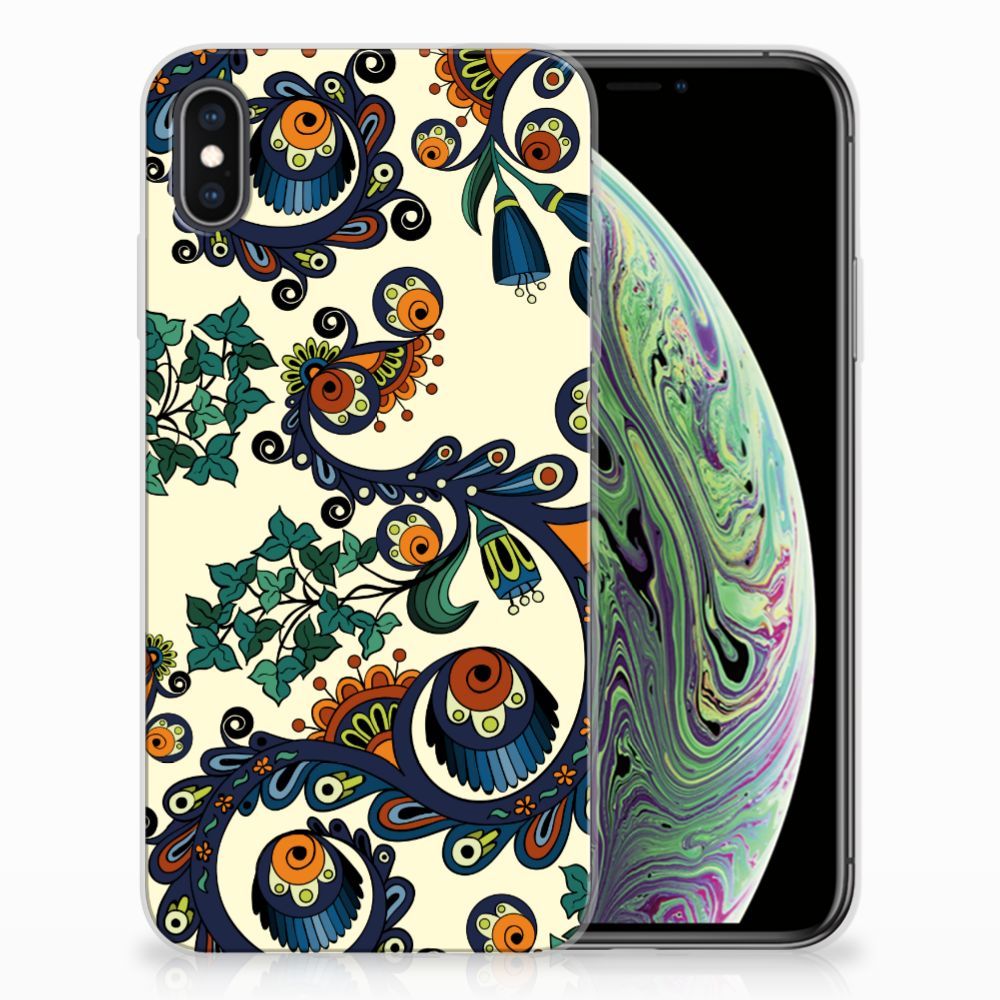 Siliconen Hoesje Apple iPhone Xs Max Barok Flower