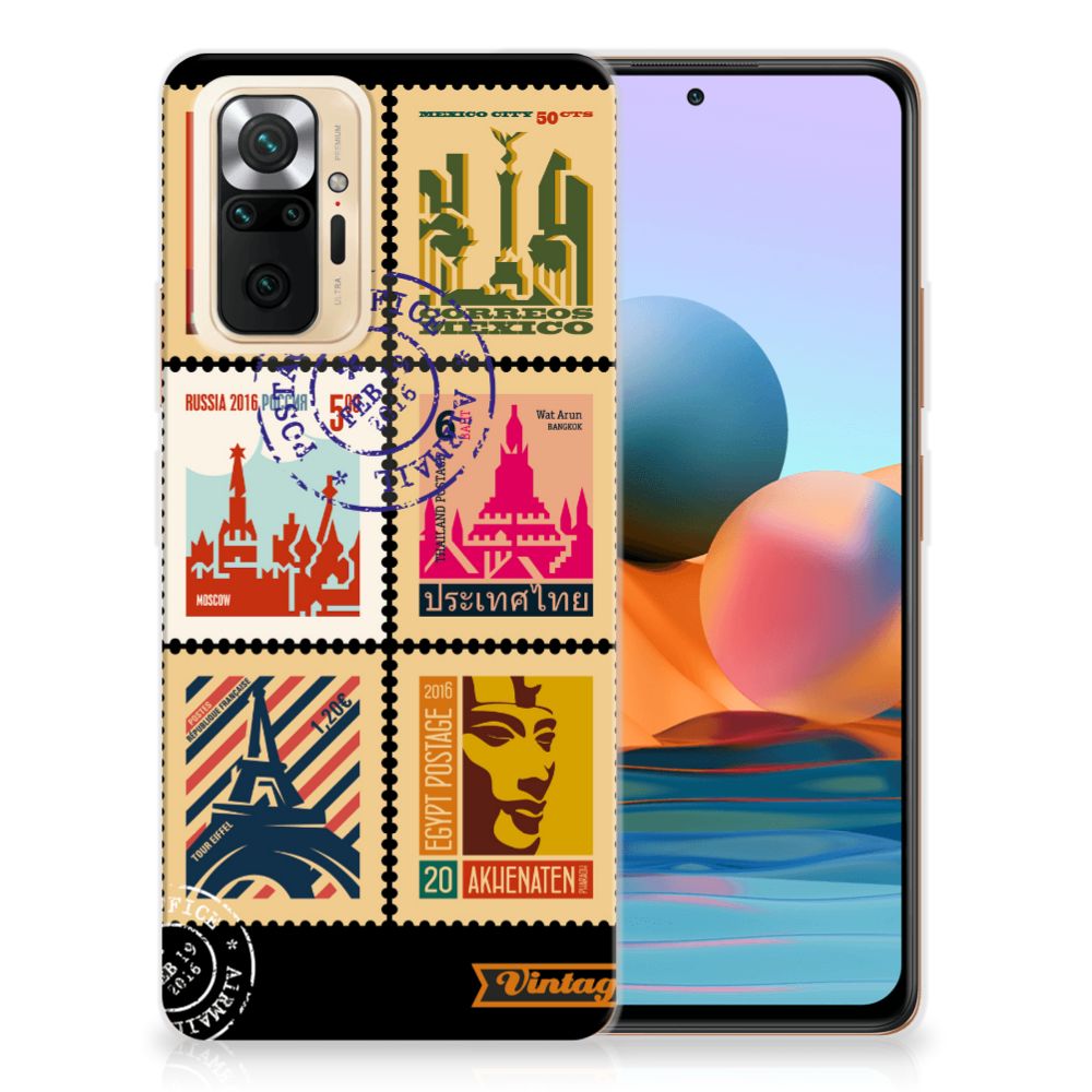 Xiaomi Redmi Note 10 Pro Siliconen Back Cover Postzegels B2C Telecom