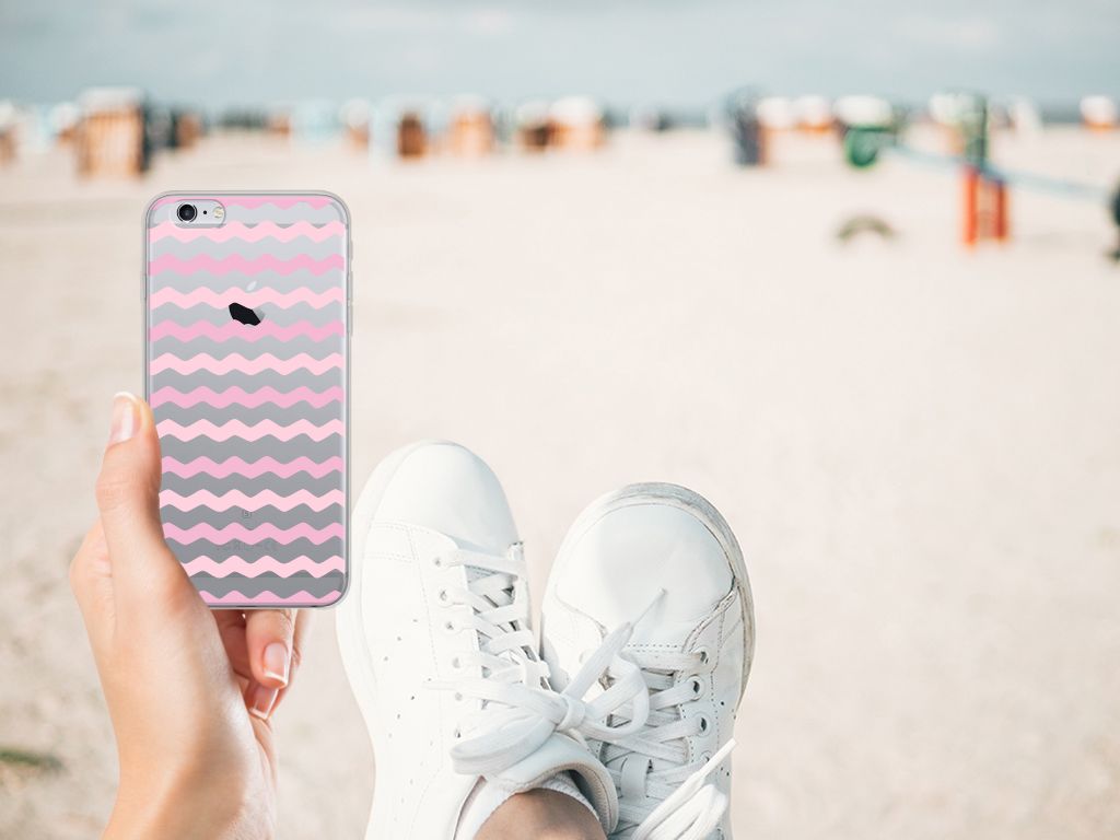 Apple iPhone 6 | 6s TPU bumper Waves Roze