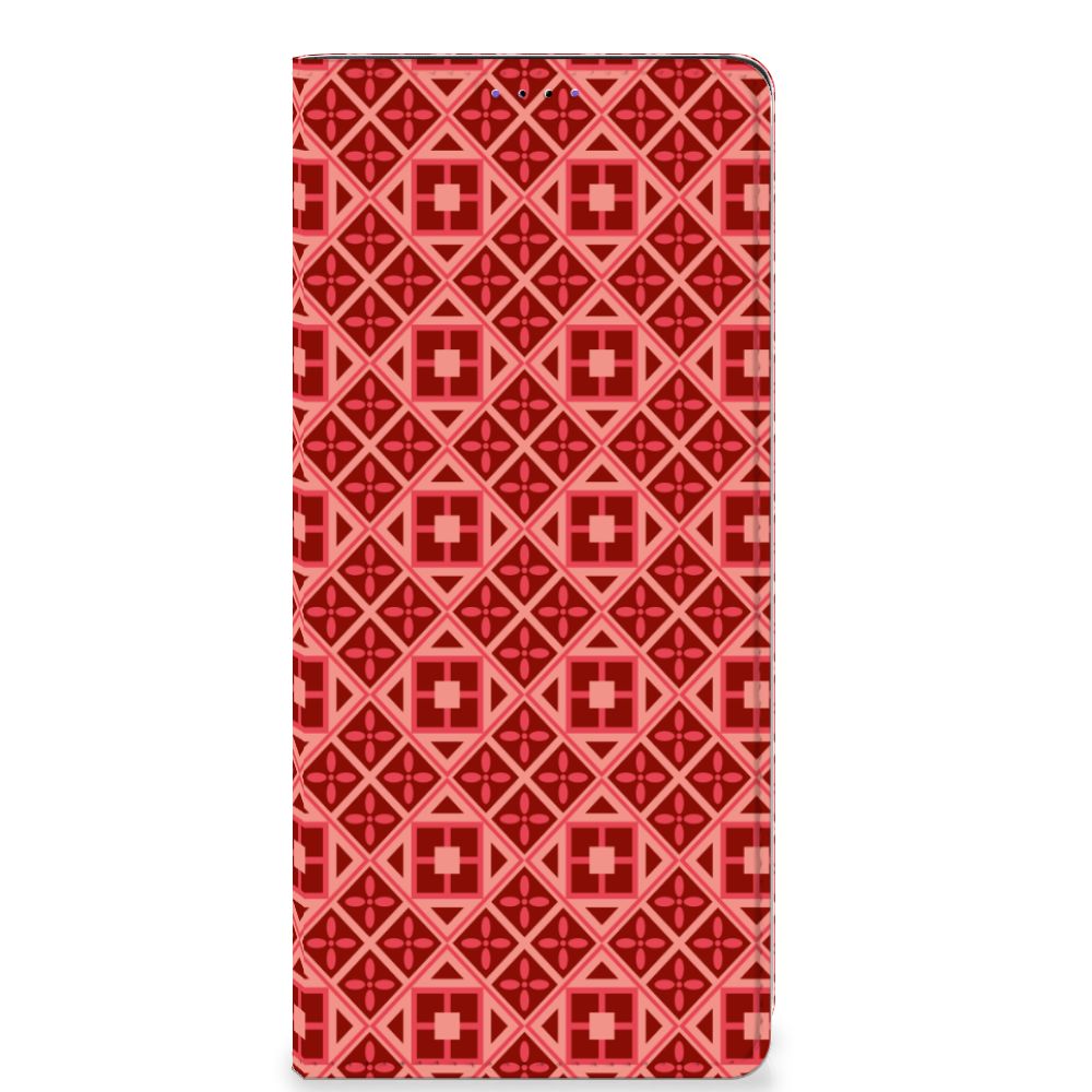 Samsung Galaxy A22 5G Hoesje met Magneet Batik Rood