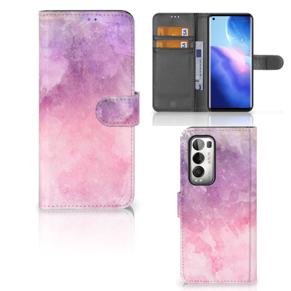 Hoesje OPPO Find X3 Neo 5G Pink Purple Paint