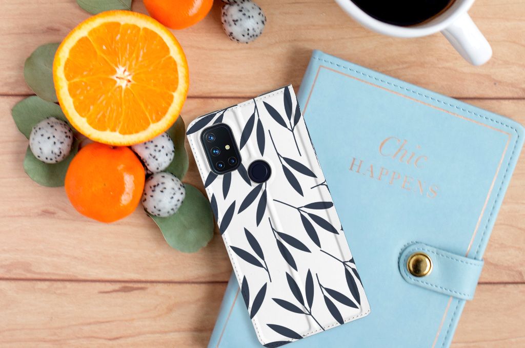 OnePlus Nord N10 5G Smart Cover Leaves Blue - B2C Telecom