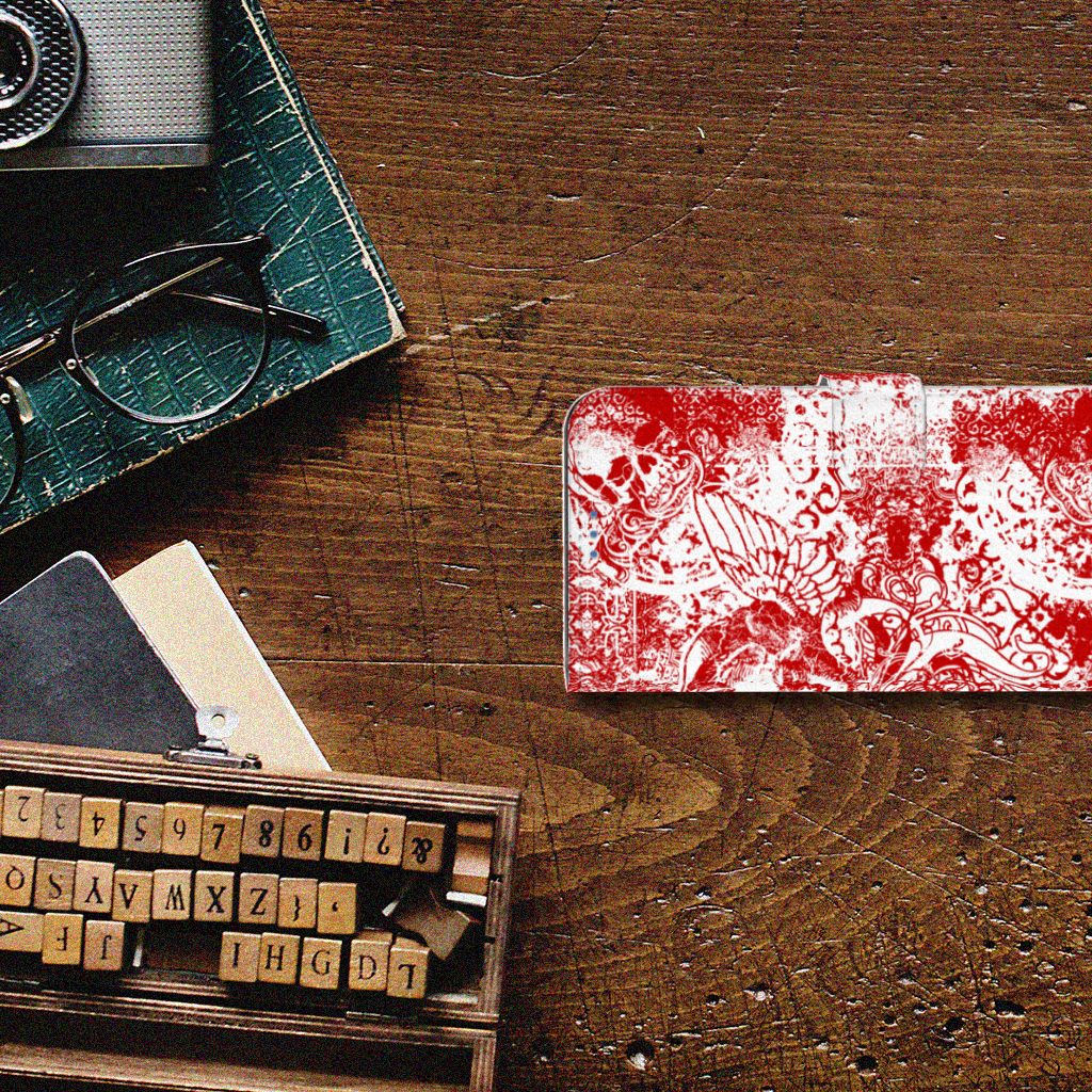 Telefoonhoesje met Naam Xiaomi 11 Lite 5G NE | Mi 11 Lite Angel Skull Rood
