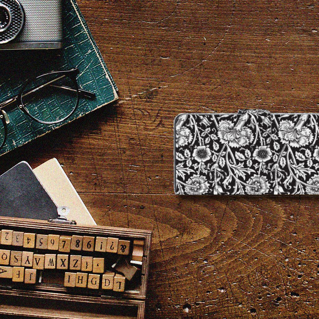 Xiaomi Mi 9 SE Hoesje Black Flowers