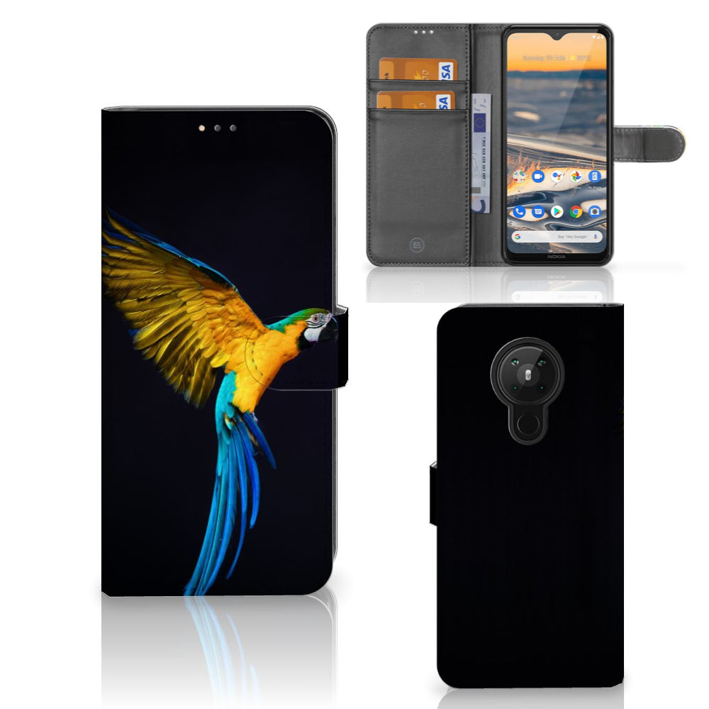 Nokia 5.3 Telefoonhoesje met Pasjes Papegaai
