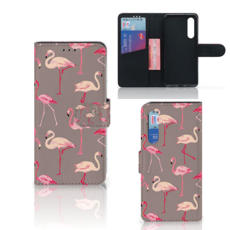 Xiaomi Mi 9 SE Telefoonhoesje met Pasjes Flamingo