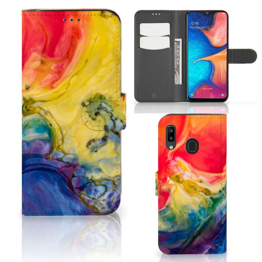 Hoesje Samsung Galaxy A30 Watercolor Dark