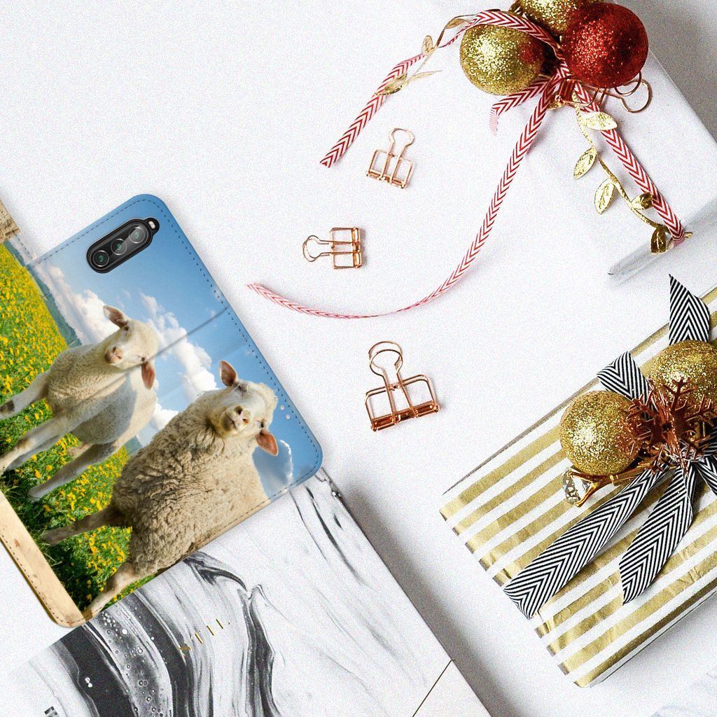 Sony Xperia 10 II Telefoonhoesje met Pasjes Schaap en Lammetje