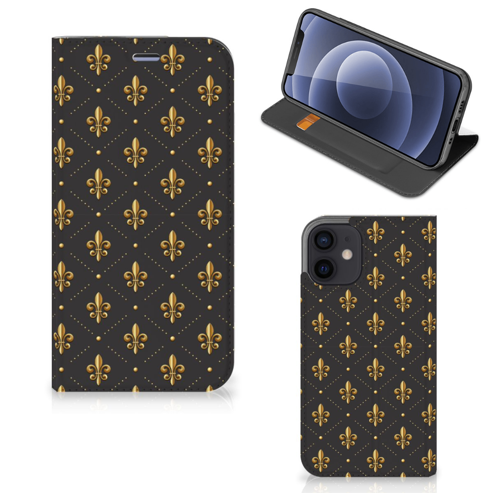 iPhone 12 Mini Hoesje met Magneet Franse Lelie - B2C Telecom