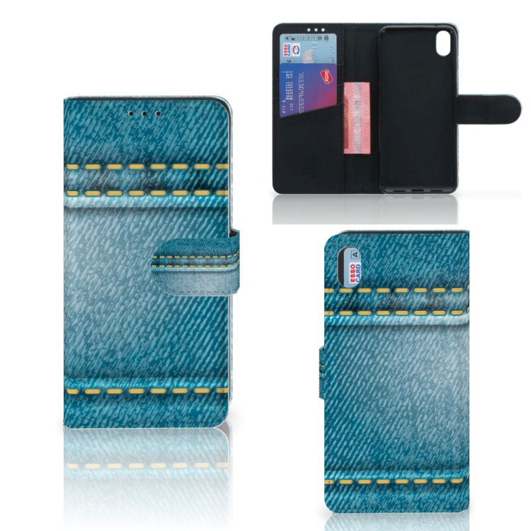 Xiaomi Redmi 7A Wallet Case met Pasjes Jeans