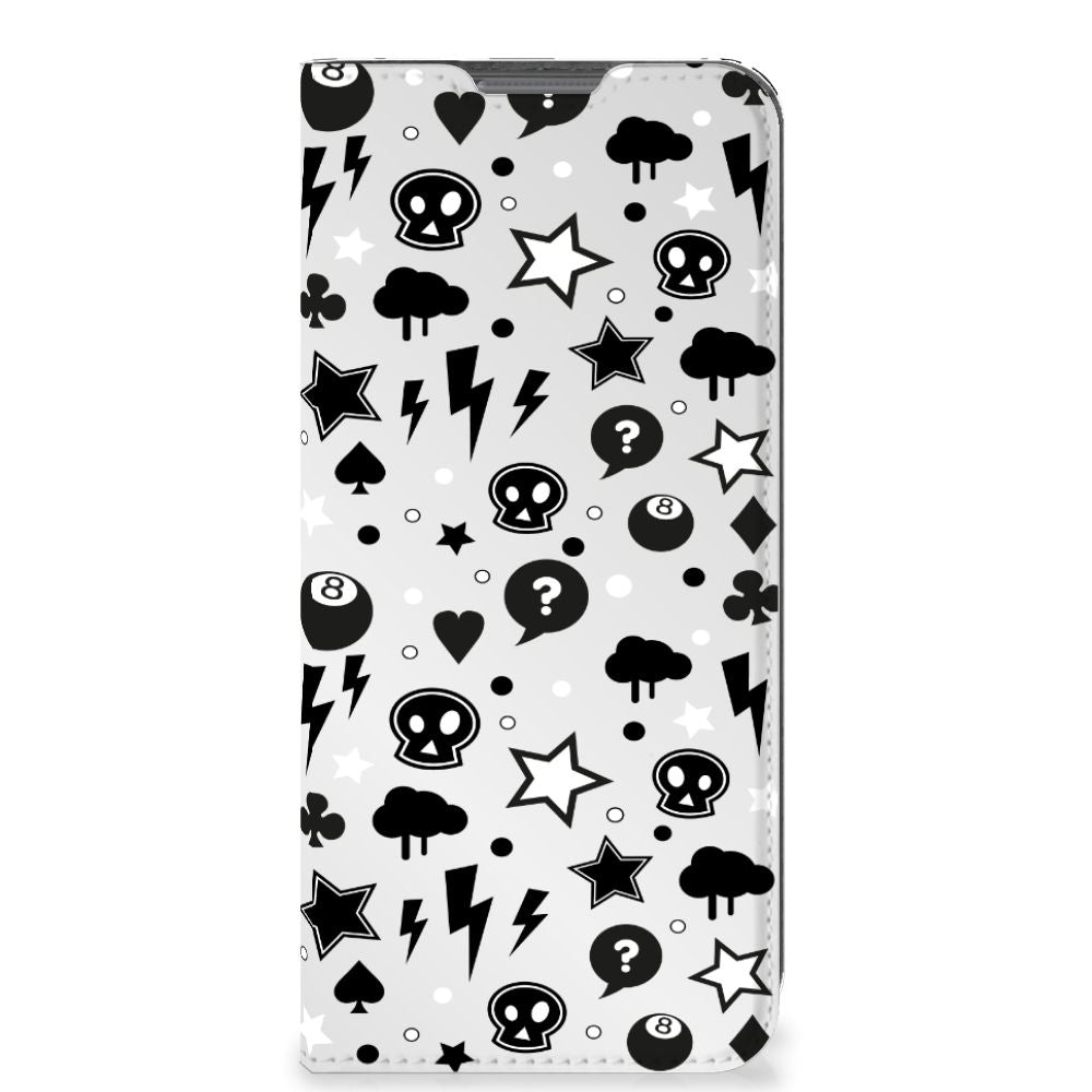 Mobiel BookCase OPPO A77 5G | A57 5G Silver Punk - B2C Telecom