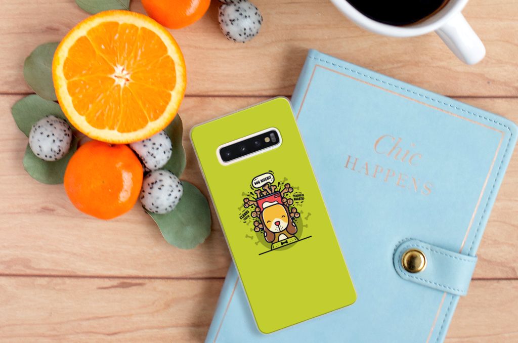 Samsung Galaxy S10 Plus Telefoonhoesje met Naam Doggy Biscuit
