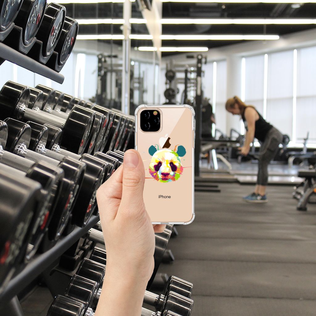 Apple iPhone 11 Pro Stevig Bumper Hoesje Panda Color