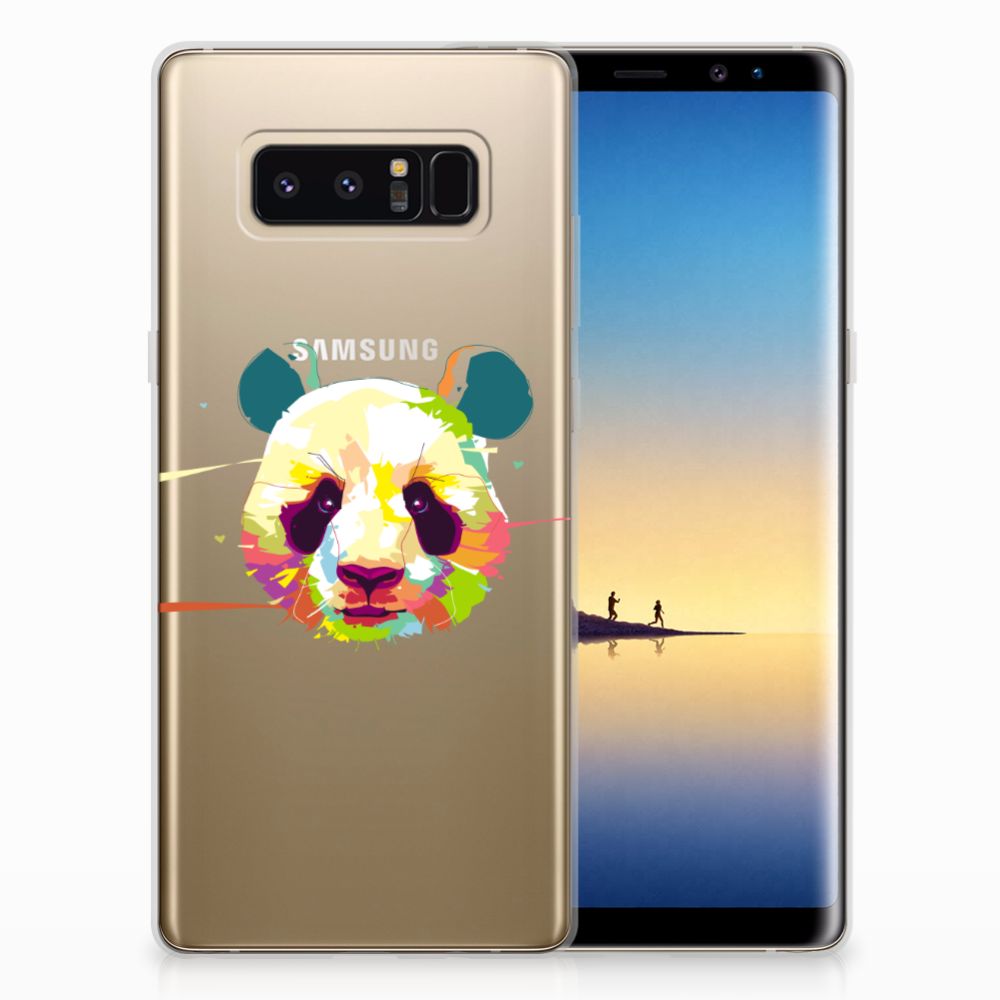 Samsung Galaxy Note 8 Telefoonhoesje met Naam Panda Color