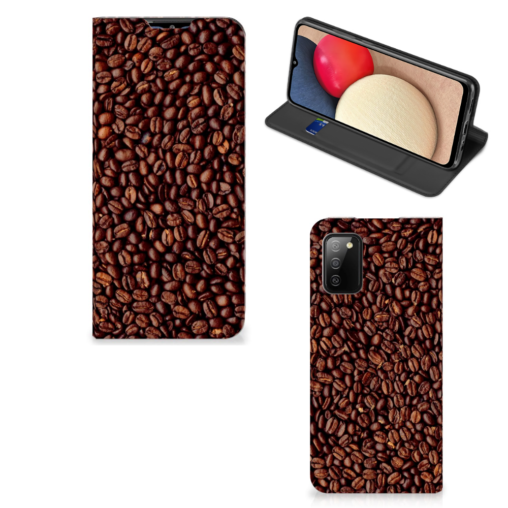 Samsung Galaxy M02s | A02s Flip Style Cover Koffiebonen - B2C Telecom
