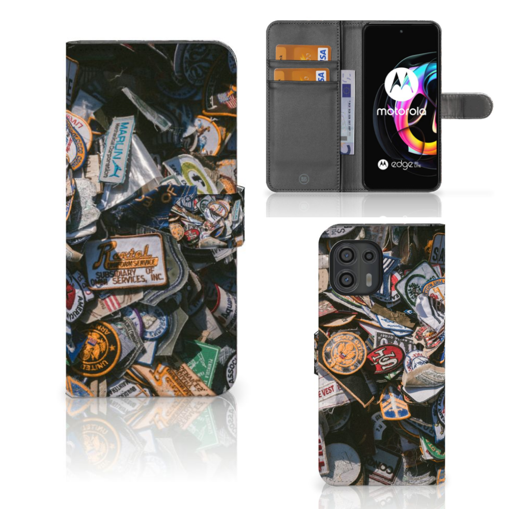 Motorola Edge 20 Lite Telefoonhoesje met foto Badges