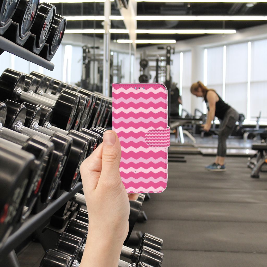 Huawei Y5 (2019) Telefoon Hoesje Waves Pink