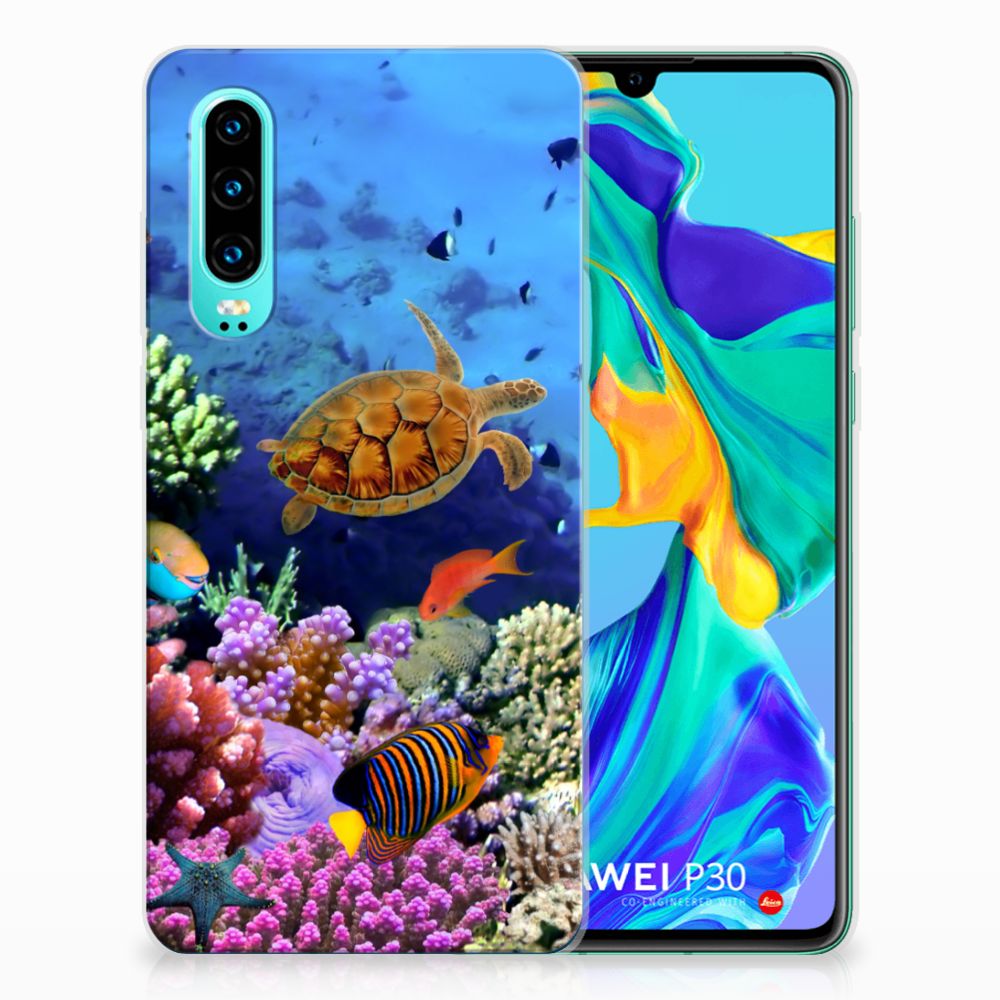 Huawei P30 TPU Hoesje Vissen