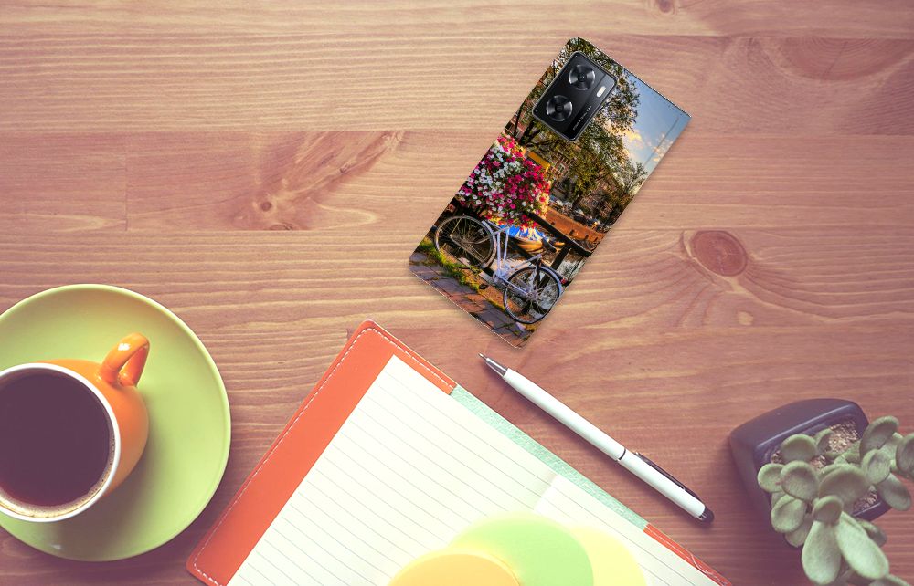 OPPO A57 | A57s | A77 4G Book Cover Amsterdamse Grachten - B2C Telecom