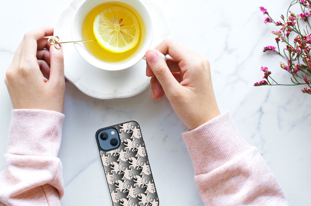 Apple iPhone 13 mini Dierenprint Telefoonhoesje Salamander Grey B2C Telecom
