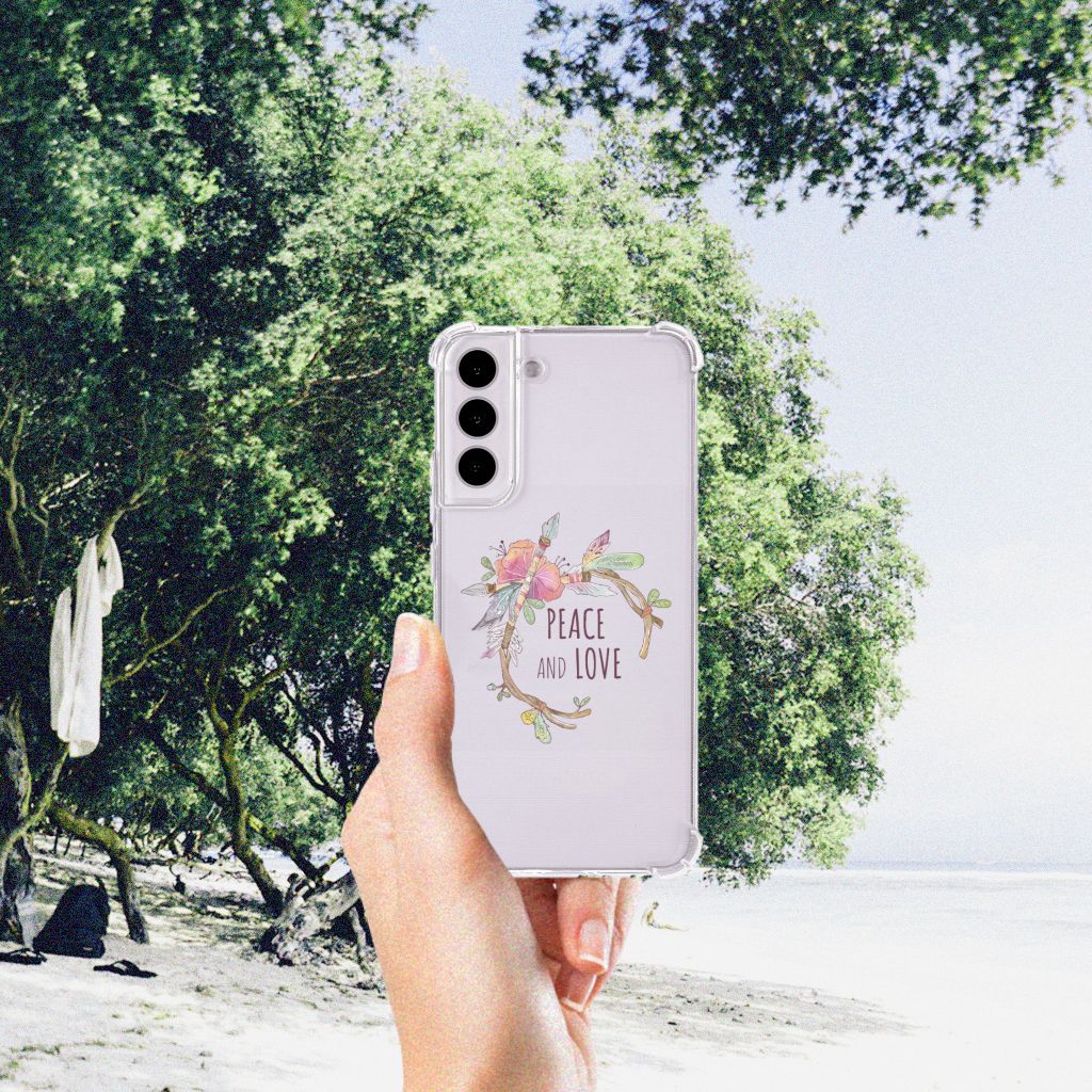 Samsung Galaxy S22 Plus Stevig Bumper Hoesje Boho Text B2C Telecom