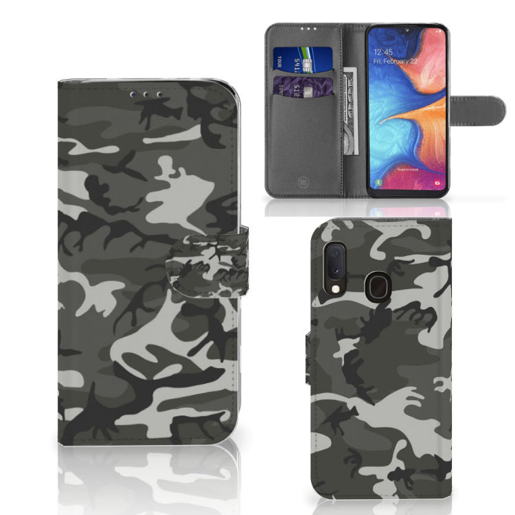 Samsung Galaxy A20e Telefoon Hoesje Army Light